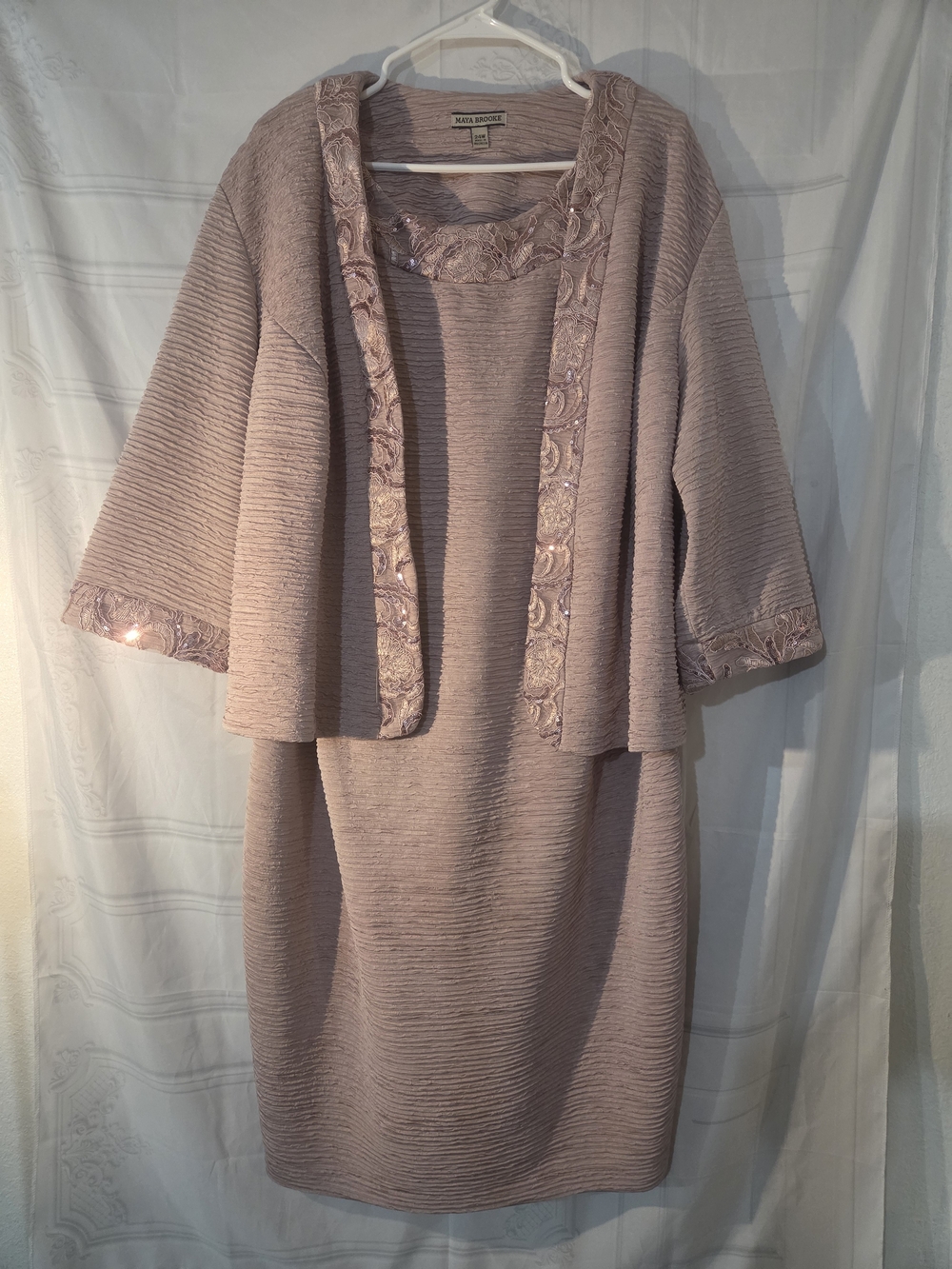 Maya Brooke Dusty Rose Two-Piece Dress Set